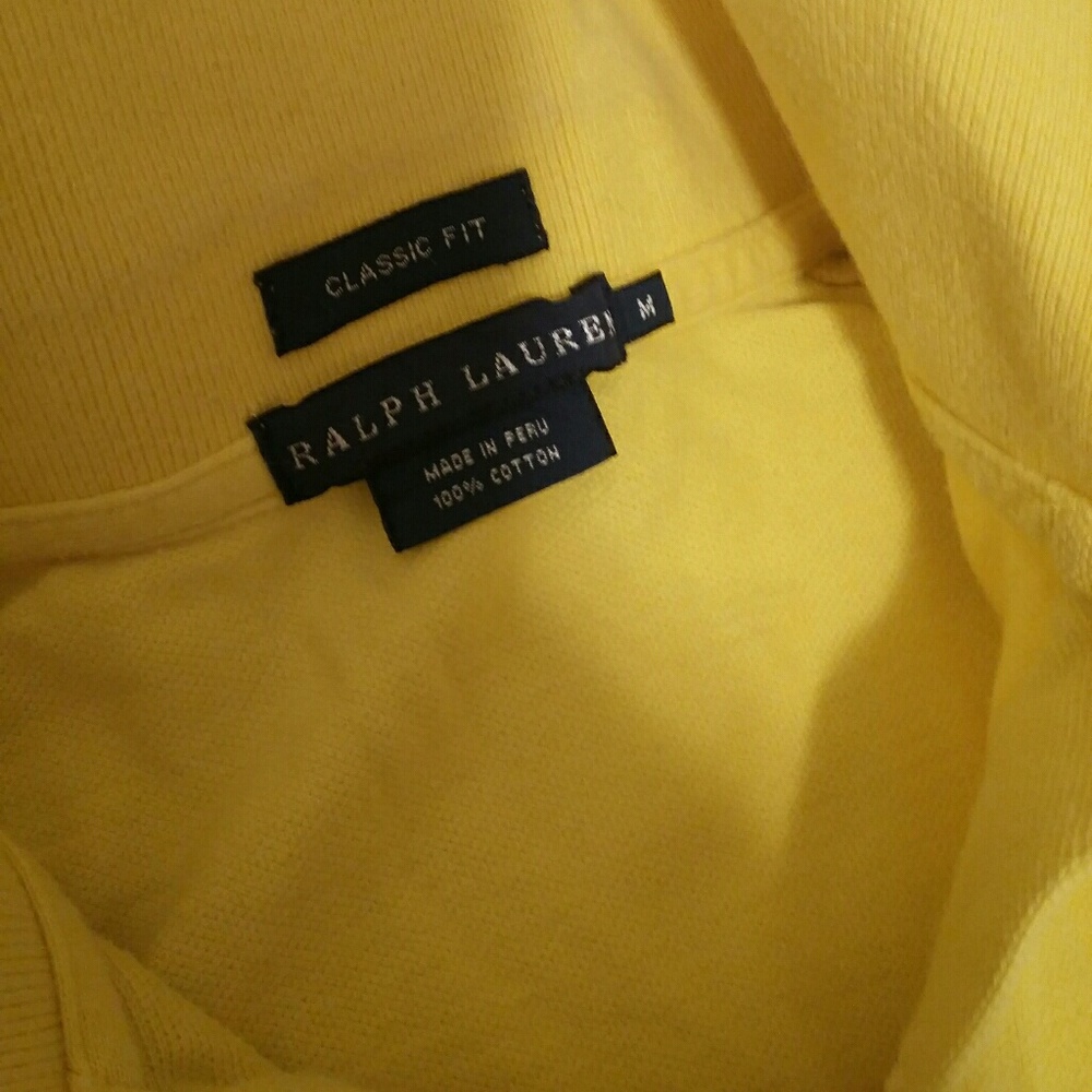 Yellow polo shirt